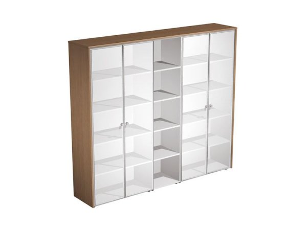 Шкаф комбинированный Profiquadro КВ 360 БВ 2270x460x1990 (Белый премиум / Вишня скандинавская)