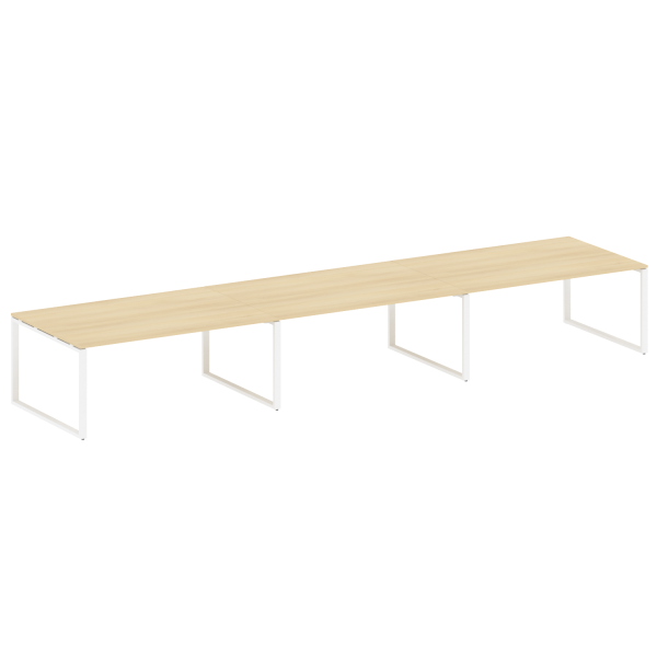 Переговорный стол 3 столешницы Metal System Style БО.ПРГ-3.5 5400x1235x750