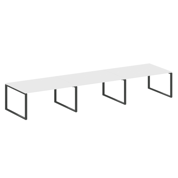Переговорный стол 3 столешницы Metal System Style БО.ПРГ-3.4 4800x1235x750