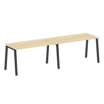 Рабочая станция на 2 рабочих места на А-образном м/к Metal System Style БА.СМ-2.3 2800x720x750