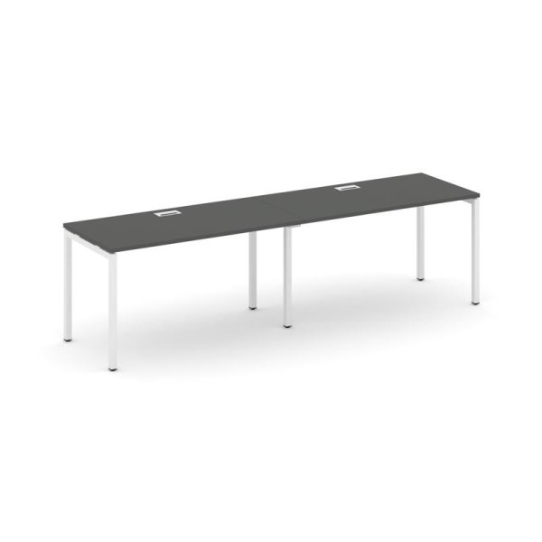 Рабочая станция 1 сторонняя SN-4P.ORS-014 (3160х700х750) (Антрацит/Металл Белый)