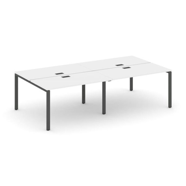 Рабочая станция 2-х сторонняя SN-6P.DRS-044 (3160х1432х750) (Белый/Металл Антрацит)