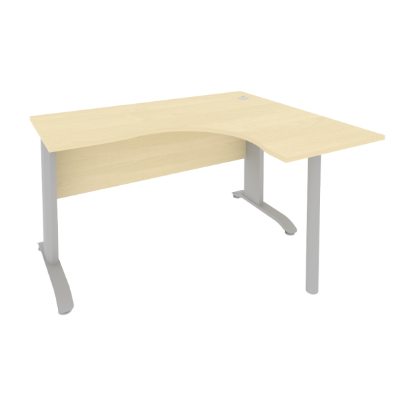 Стол криволинейный правый Riva ПЛ.СА-3 Пр 1400x1200x750 (Клен/Металлик)