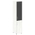 Шкаф для документов узкий со стеклом черным LT.SU-1.2 R (R) black