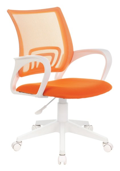 Кресло CH-W695NLT оранжевый TW-38-3 TW-96-1 сетка/ткань крестов. пластик пластик белый (Оранжевый)