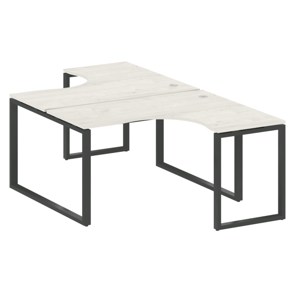 Рабочая станция криволинейная Metal System Style БО.РАС-СА-2.3 1400x2435x750 (Дуб Наварра/Антрацит металл)