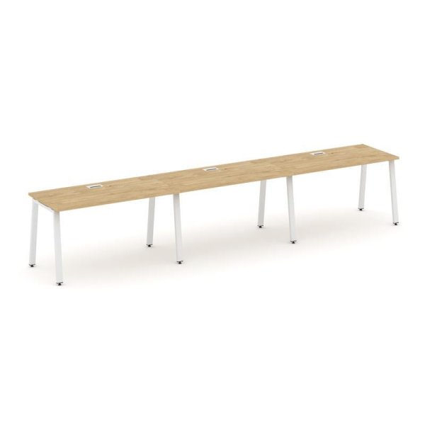 Рабочая станция 1 сторонняя SN-6A.ORS-054 (4740х800х750) (Тиквуд Светлый/Металл Белый)